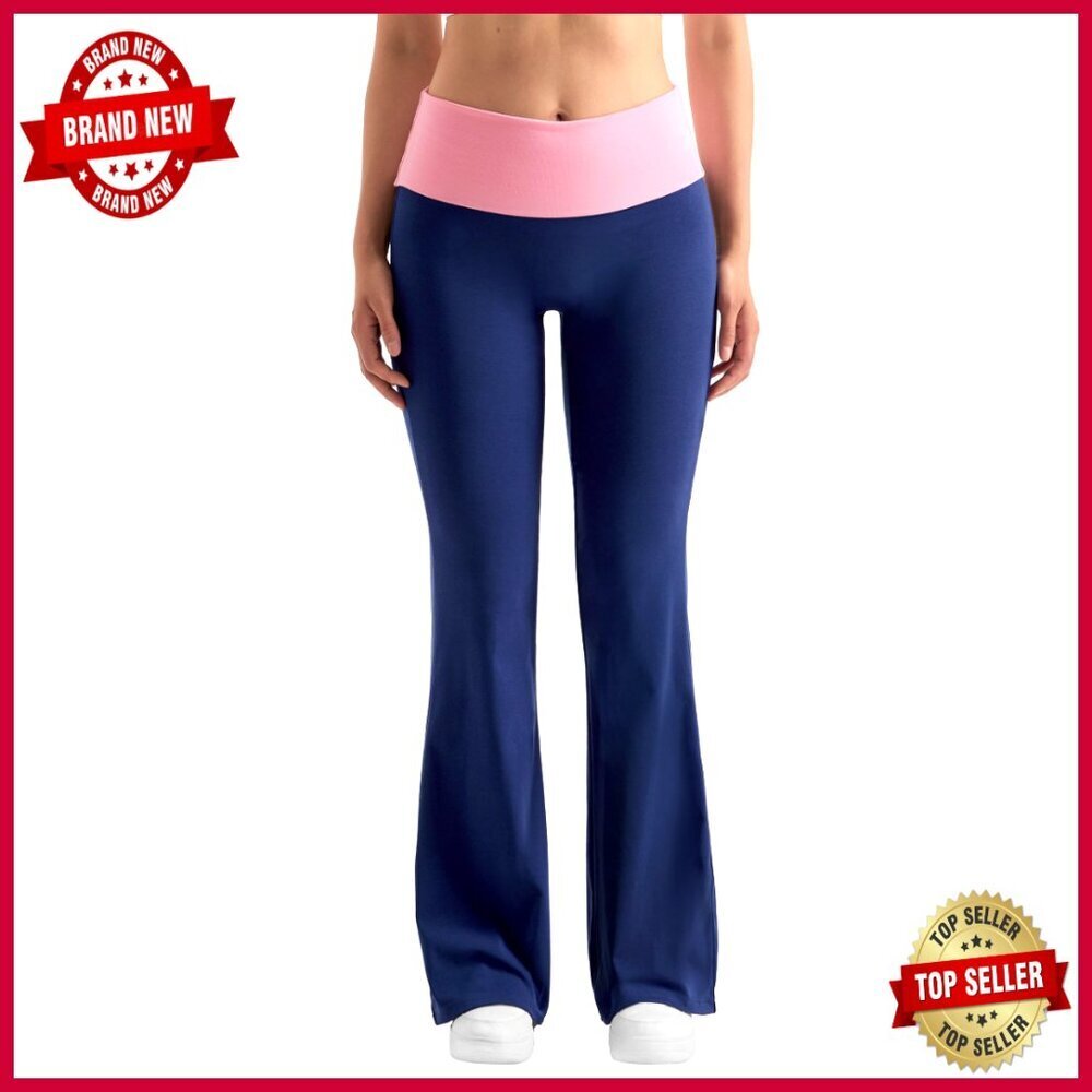 Flare Leggings Fold Over Bootcut Yoga Pants Cotton Blend Lounge Pants